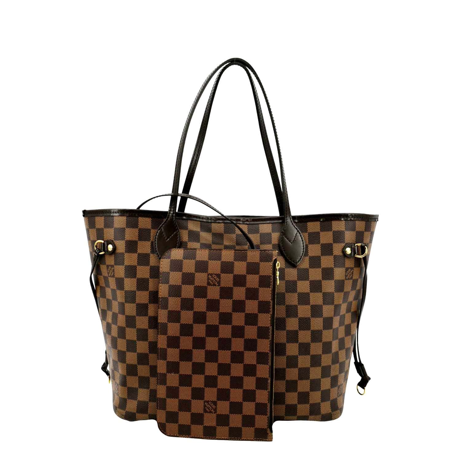 LOUIS VUITTON  Neverfull MM Damier Ebene Tote Bag Brown