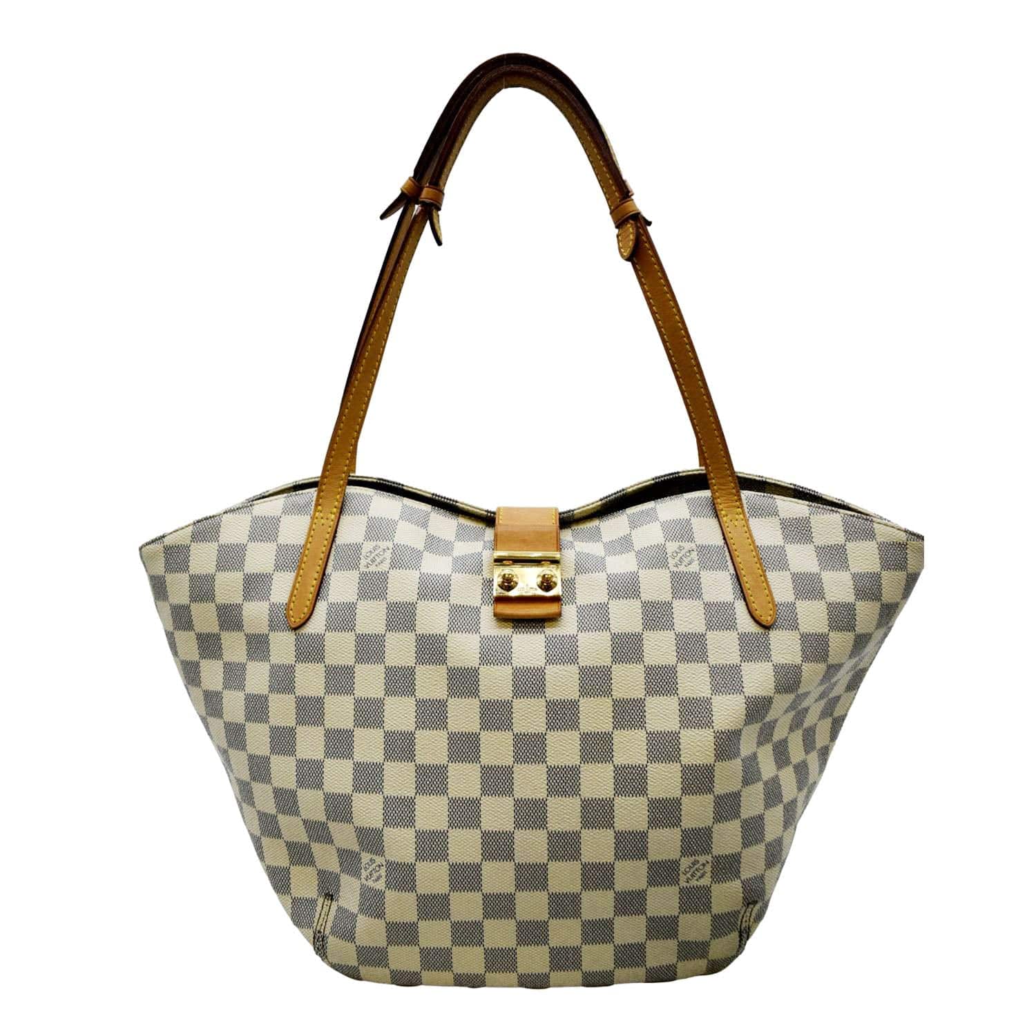 LOUIS VUITTON Salina PM Damier Azur Shoulder Bag White