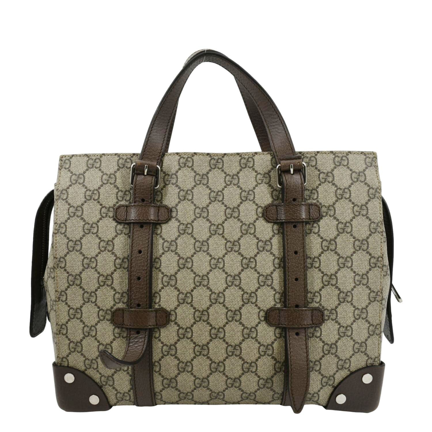 GUCCI Small GG Supreme Canvas Tote Bag Beige 643814