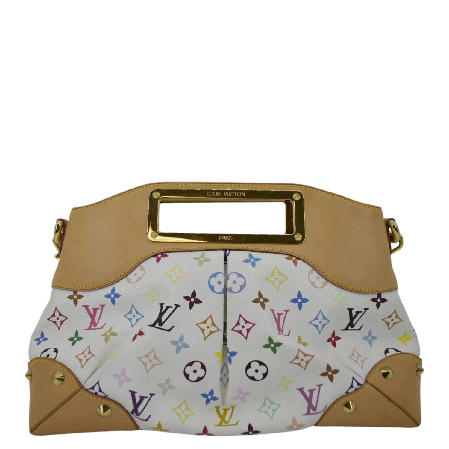 LOUIS VUITTON Judy GM Monogram Canvas Shoulder Bag White