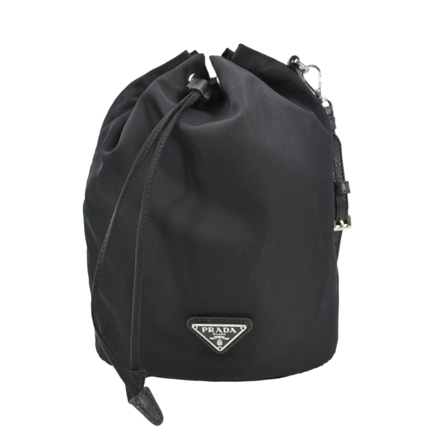 PRADA Nylon Bucket Bag Black