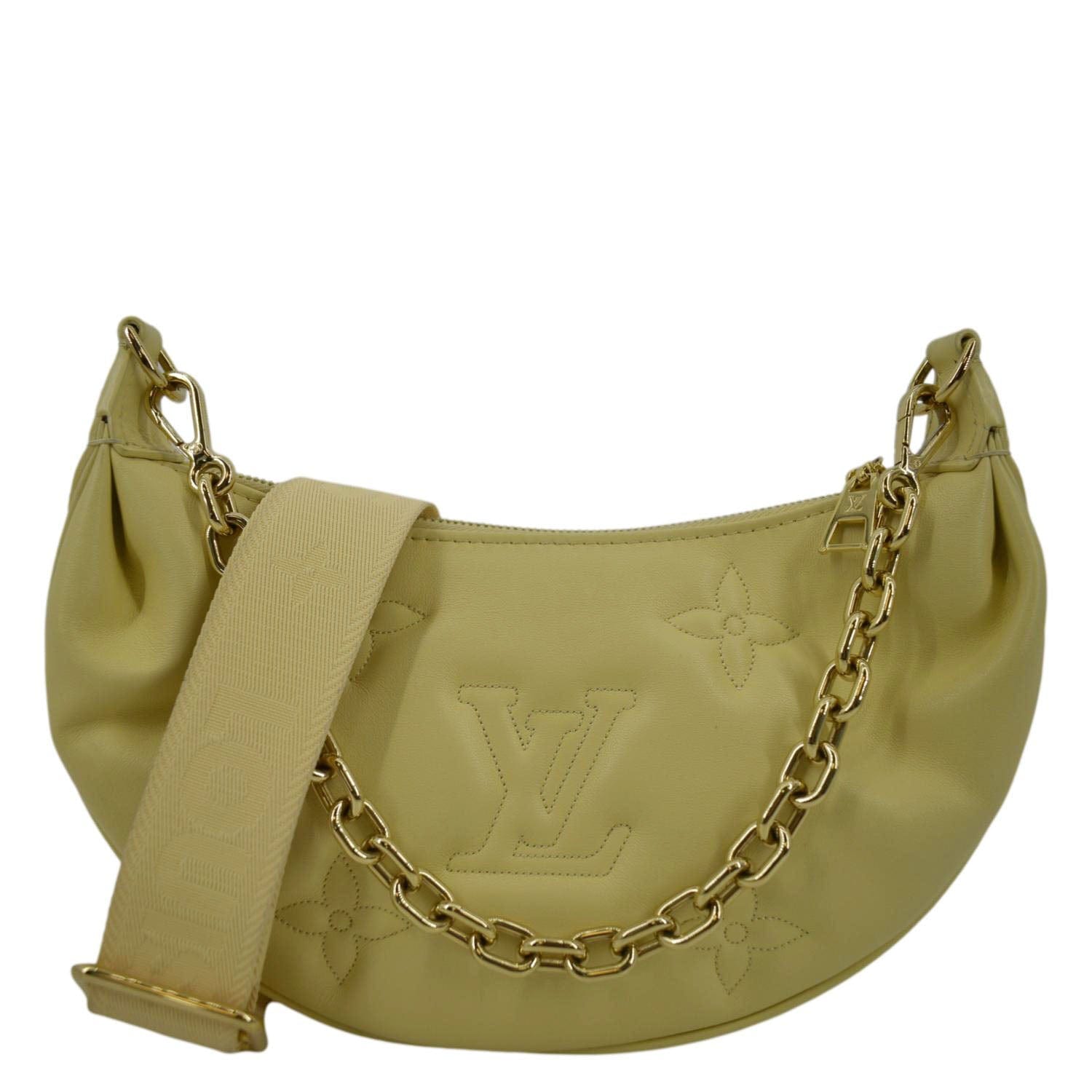 LOUIS VUITTON Over The Moon Bubblegram Calf Leather Crossbody Bag Banana Yellow