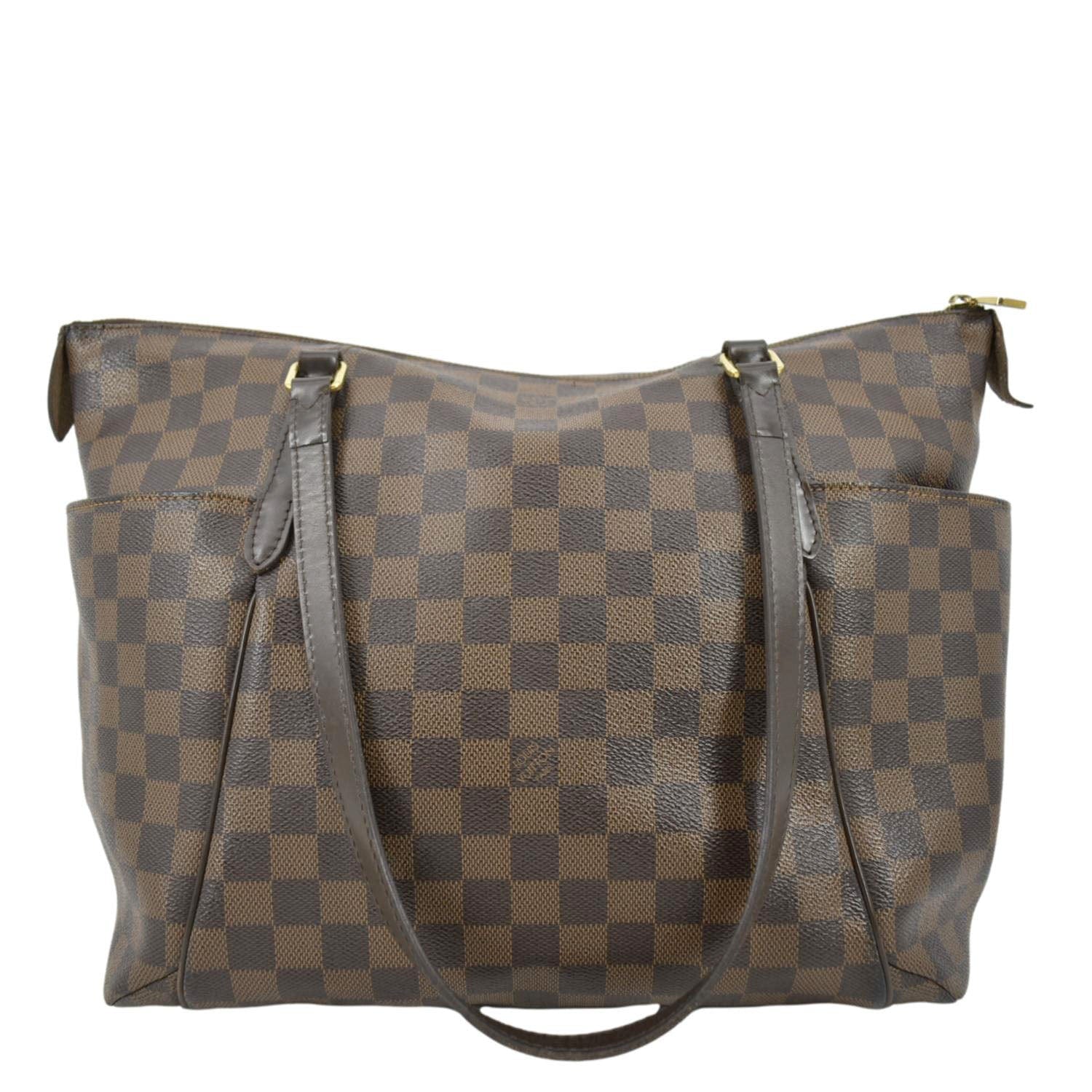 LOUIS VUITTON Totally MM Damier Ebene Shoulder Bag Brown