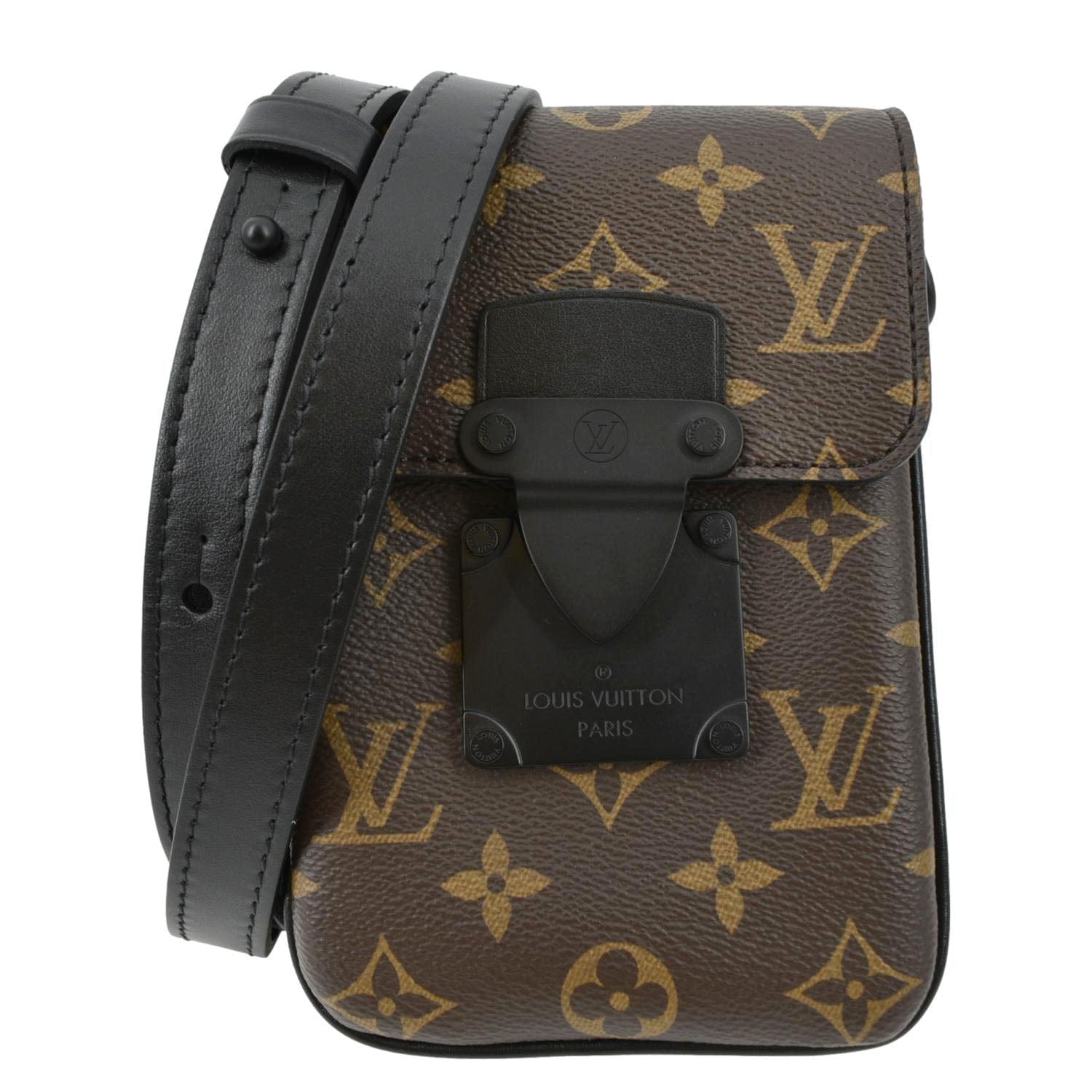 LOUIS VUITTON S-Lock Vertical Monogram Macassar Crossbody Bag Brown