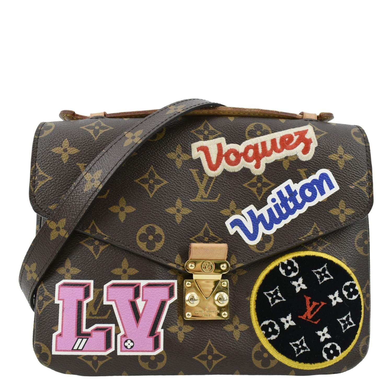 LOUIS VUITTON Metis Pochette Patches Monogram Canvas Crossbody Bag Brown