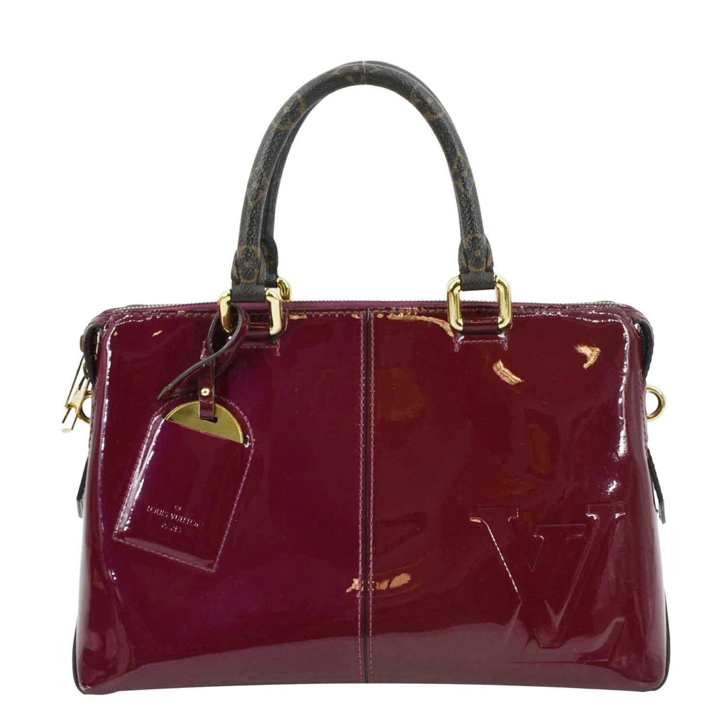 LOUIS VUITTON Miroir Patent Leather Tote Shoulder Bag Burgundy