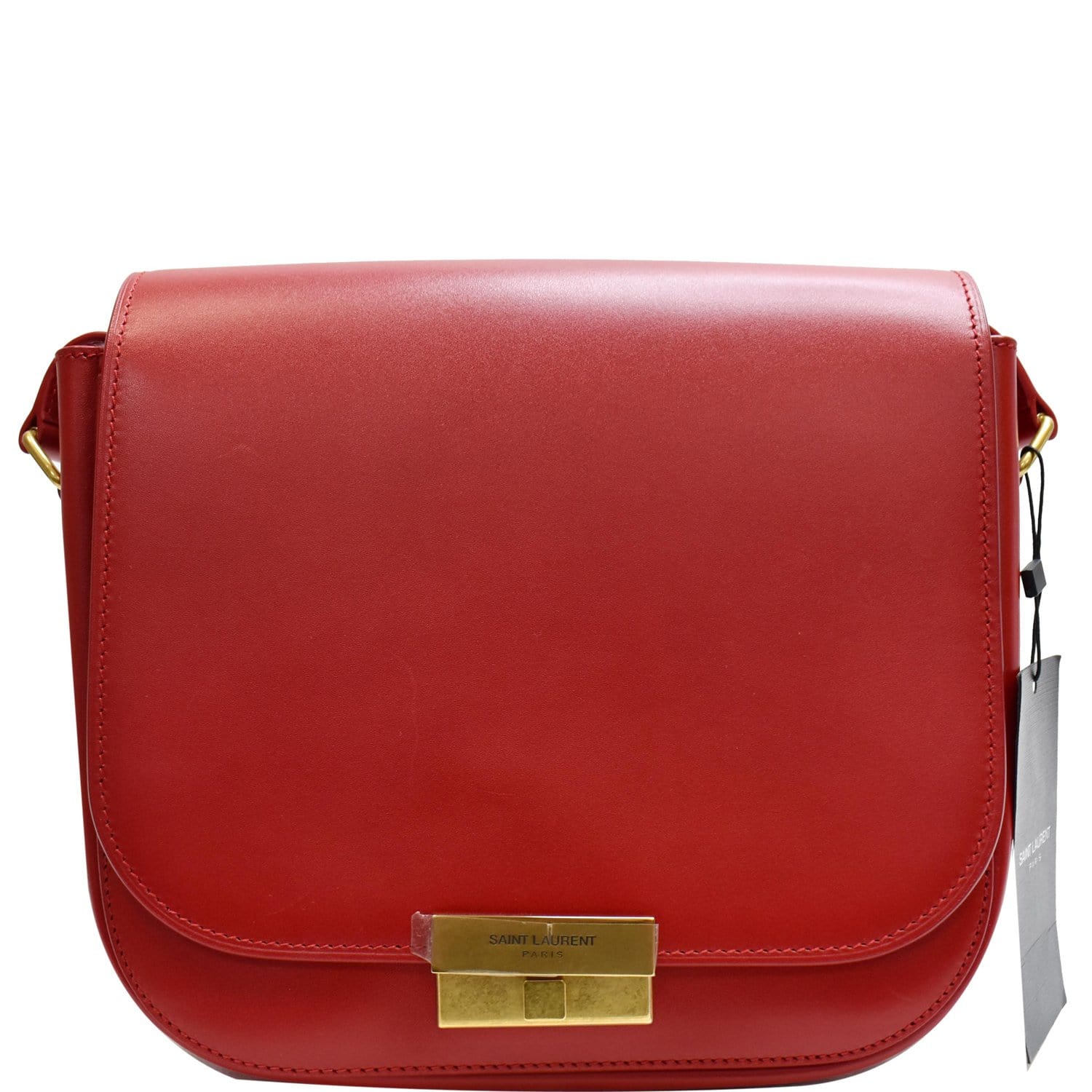 YVES SAINT LAURENT Betty Smooth Leather Shoulder Bag Red