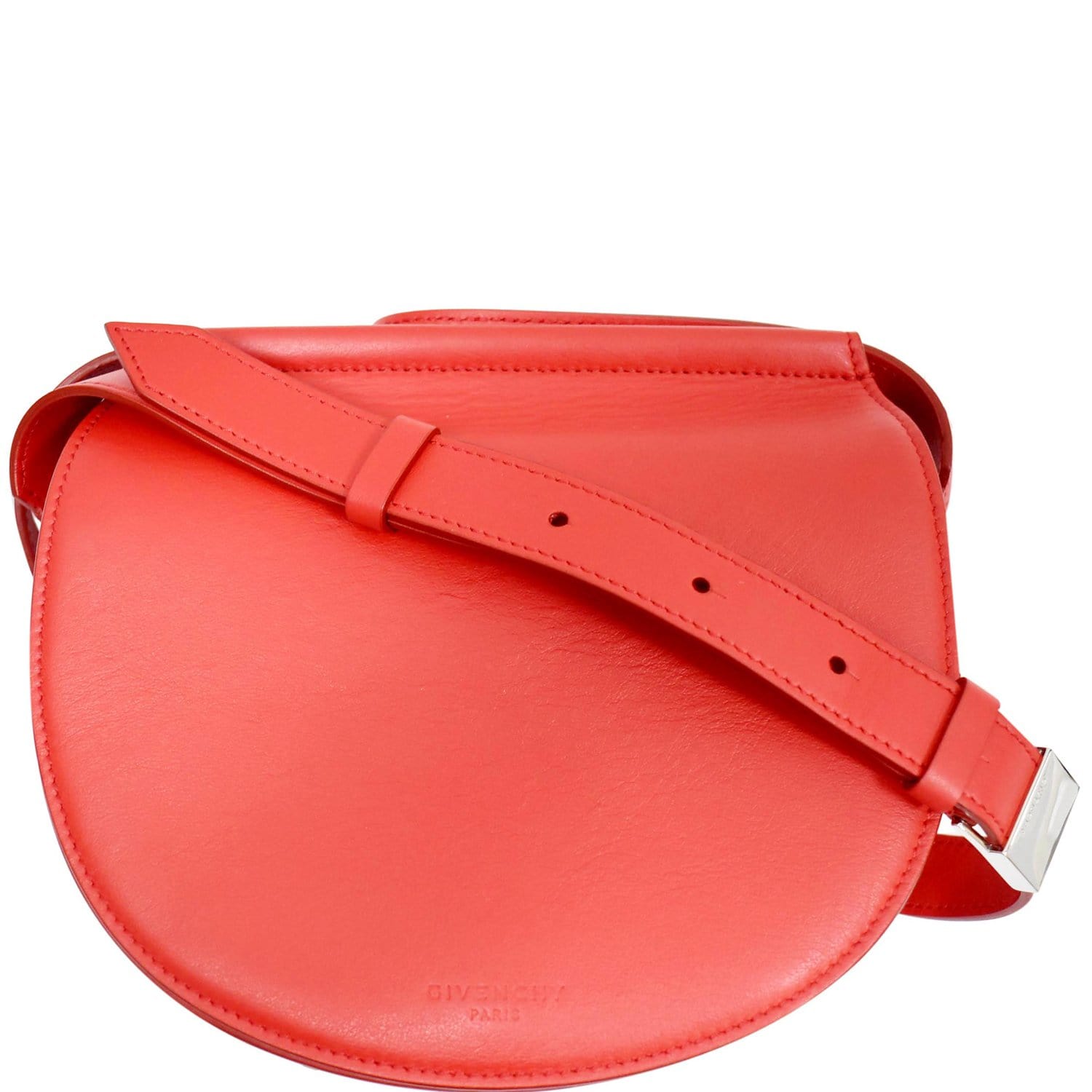 GIVENCHY Infinity Mini Leather Saddle Crossbody Bag Red