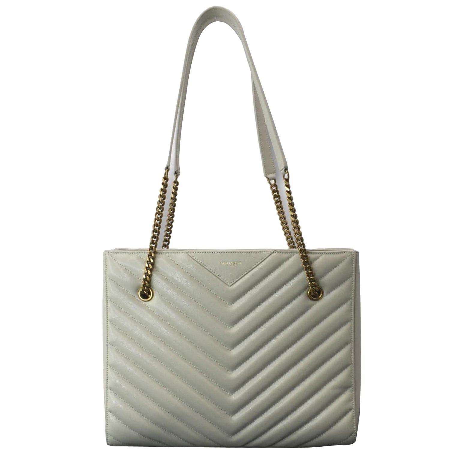 YVES SAINT LAURENT Tribeca Medium Leather Shoulder Bag White