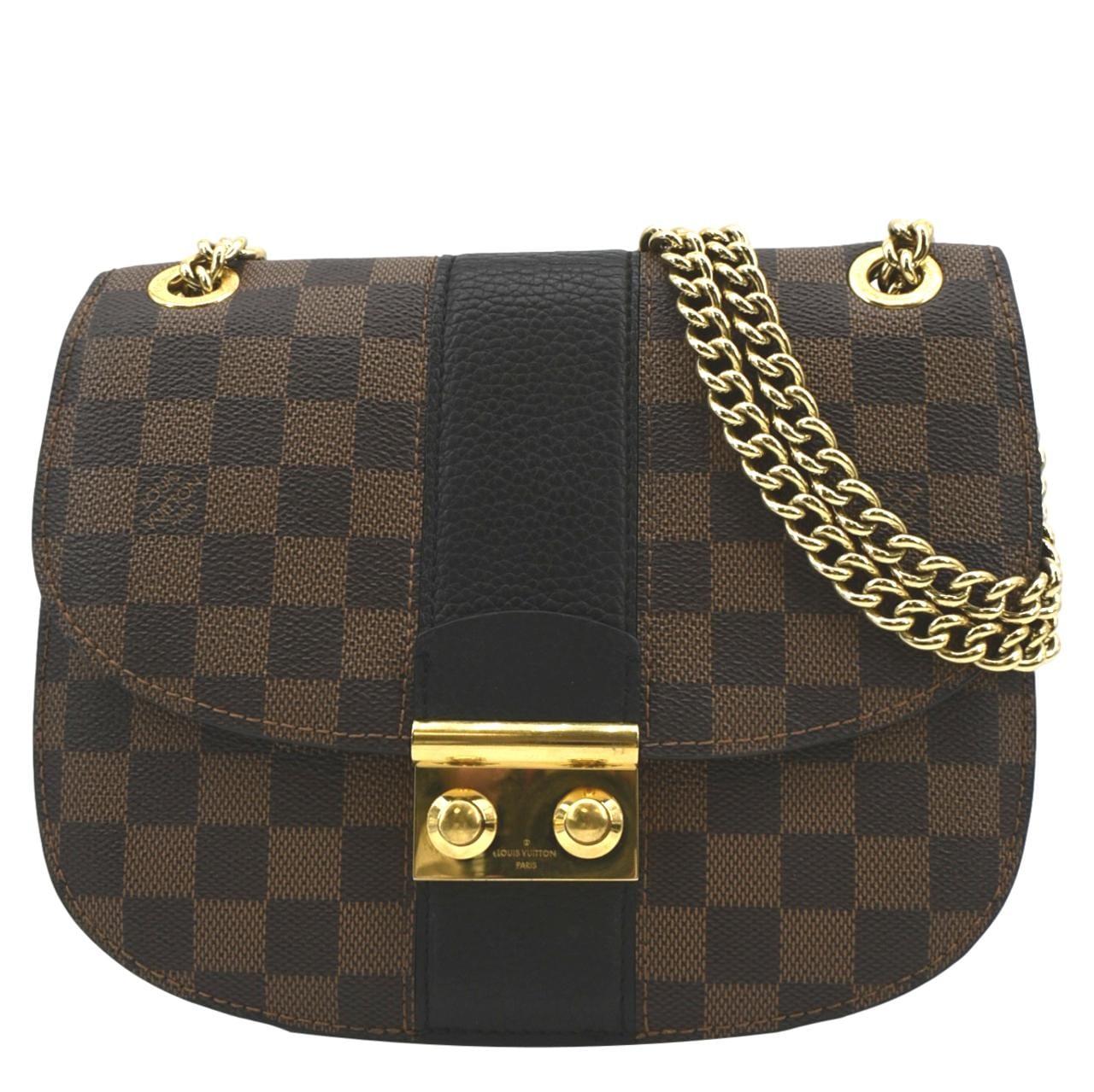 LOUIS VUITTON Wight Damier Ebene Crossbody Bag Black