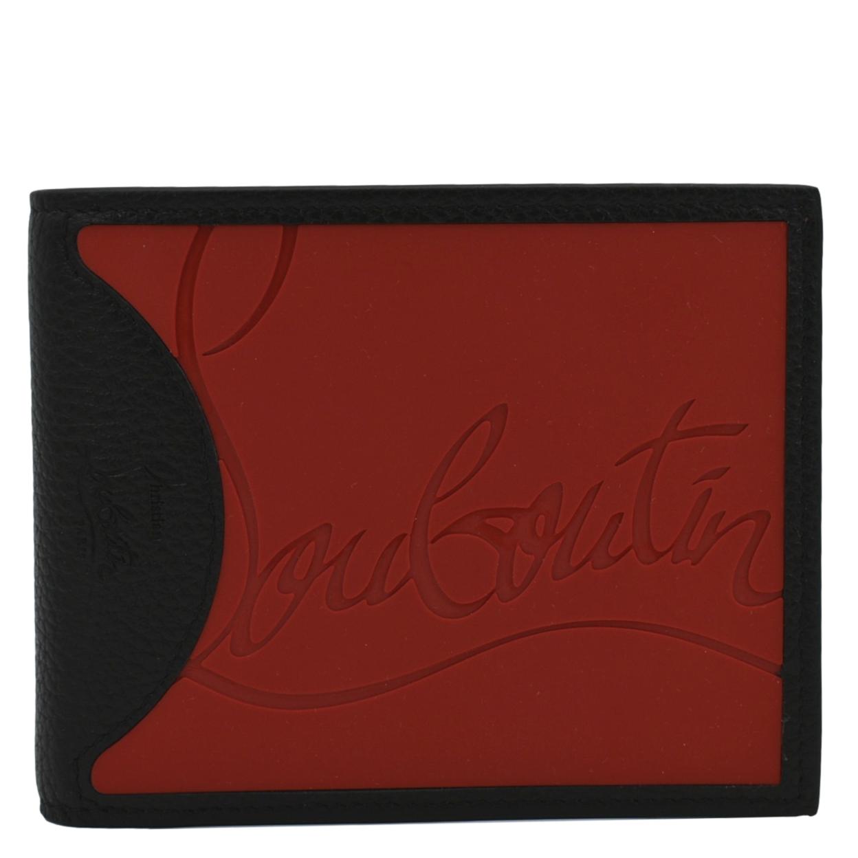 CHRISTIAN LOUBOUTIN Coolcard Grained Calf Leather Bifold Wallet Black