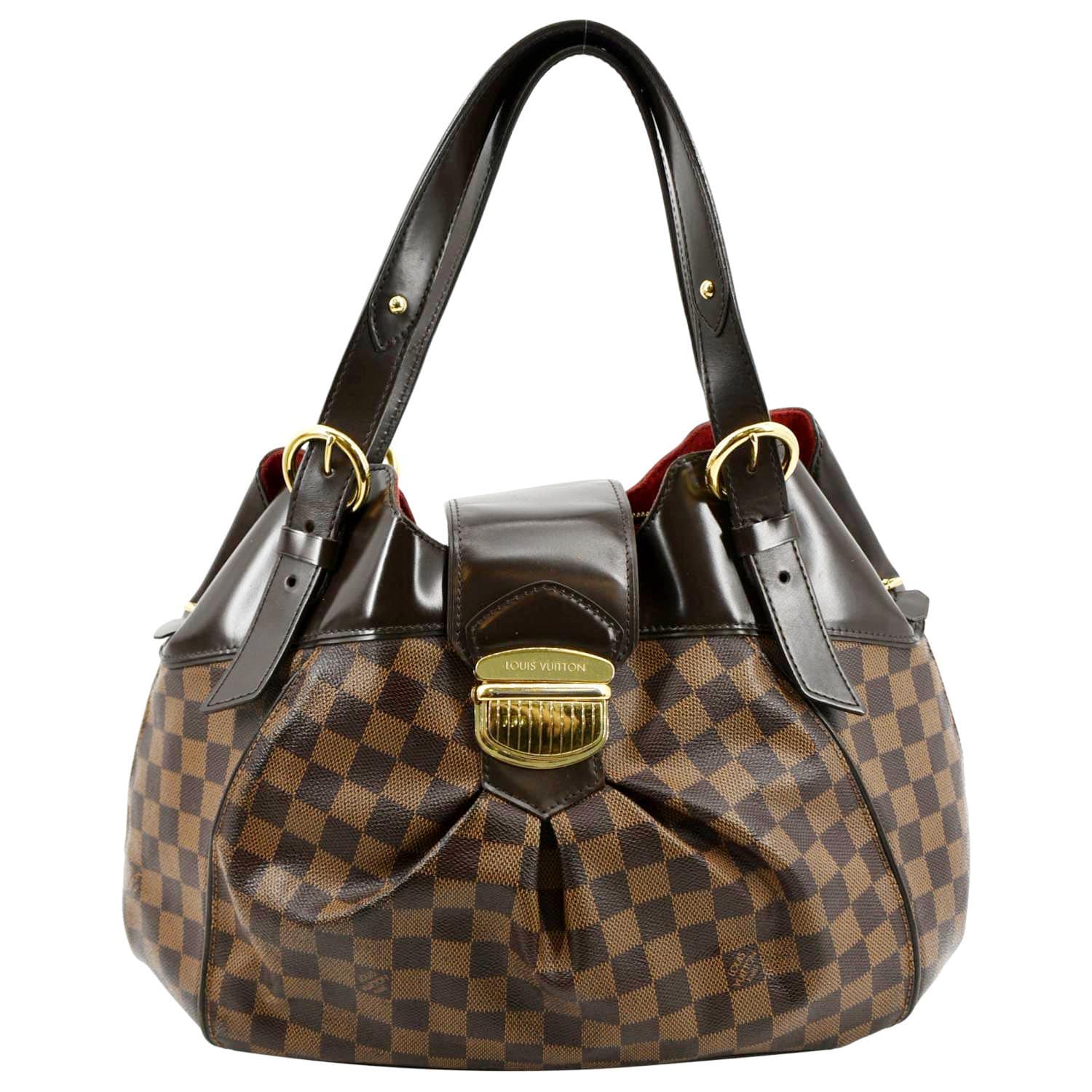 LOUIS VUITTON Sistina GM Damier Ebene Shoulder Bag Brown