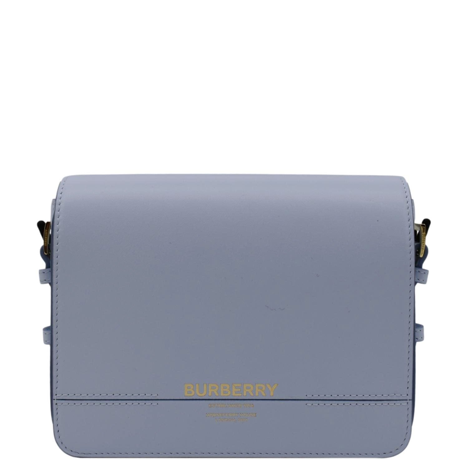 BURBERRY Small Grace Leather Crossbody Bag Light Blue