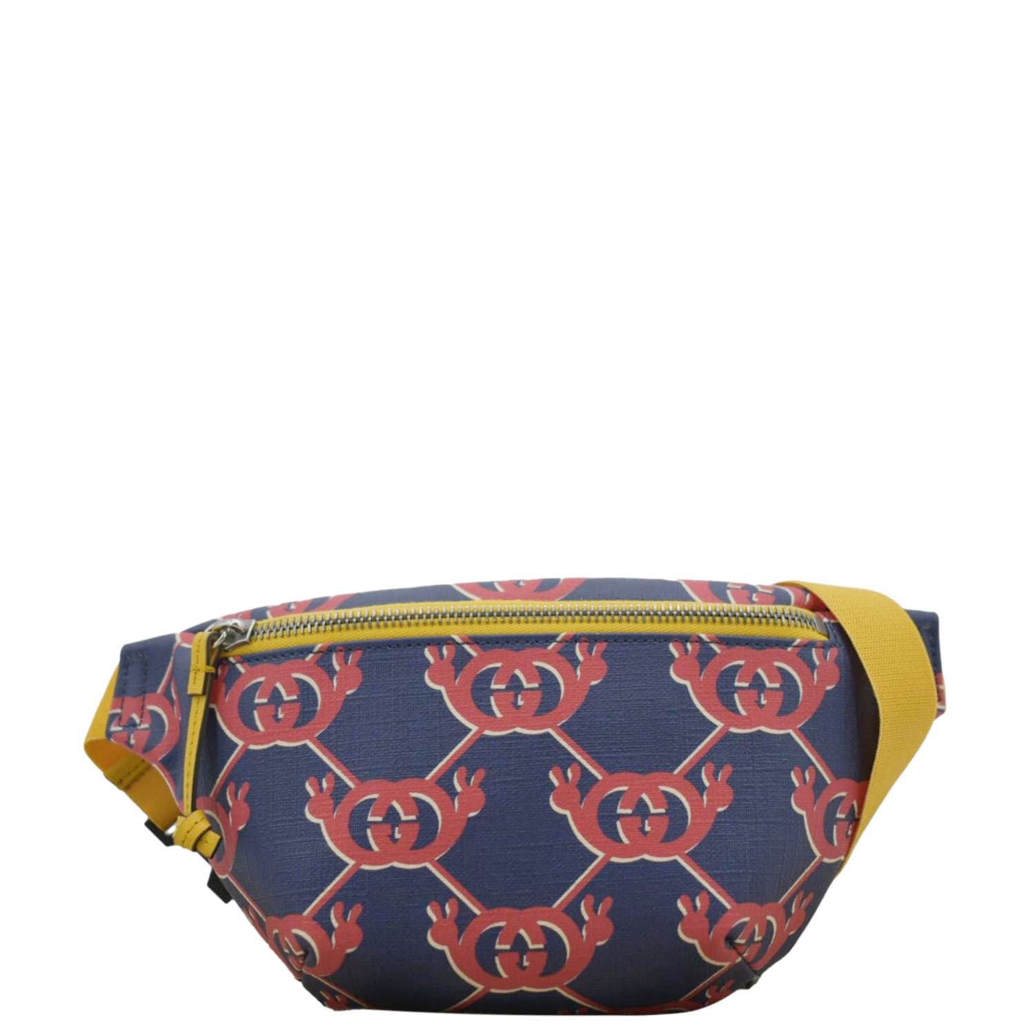 GUCCI Children's Interlocking G Snail Print Canvas Bumbag Blue 502095