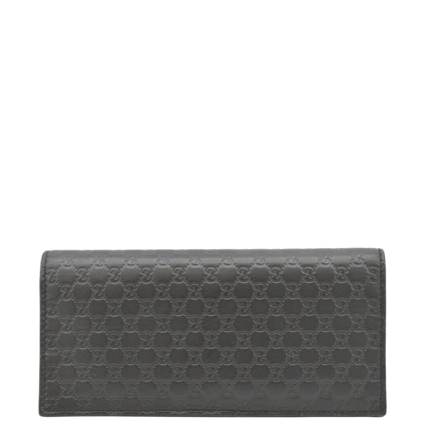 GUCCI Microguccissima GG Leather Bi-fold Long Wallet Black 544479