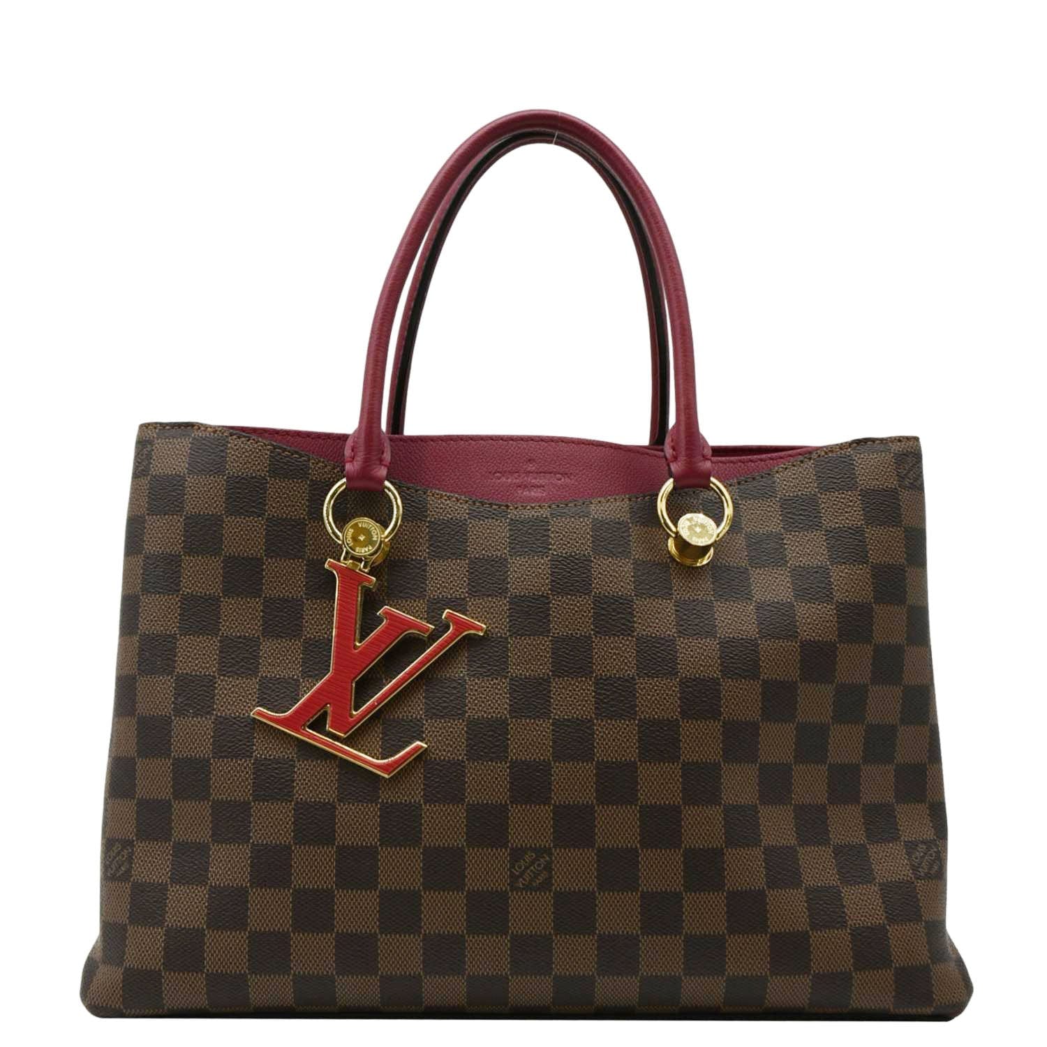 LOUIS VUITTON LV Riverside Damier Ebene Tote Bag Brown