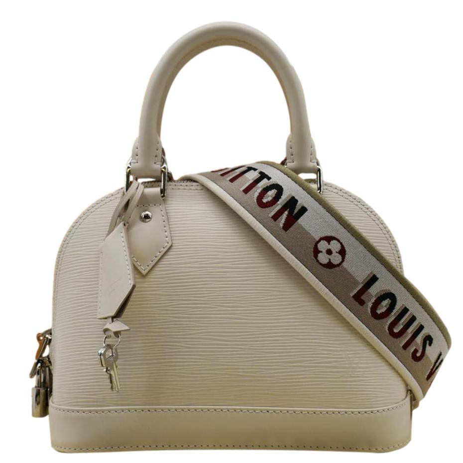 LOUIS VUITTON Alma BB Jacquard Epi Leather Crossbody Bag Cream