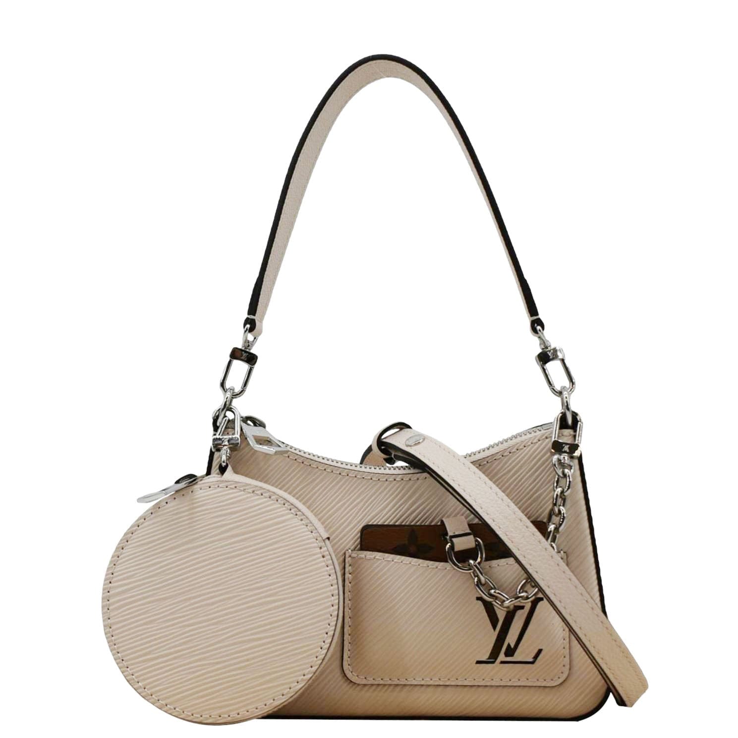 LOUIS VUITTON Marellini Epi Leather Shoulder Bag Cream