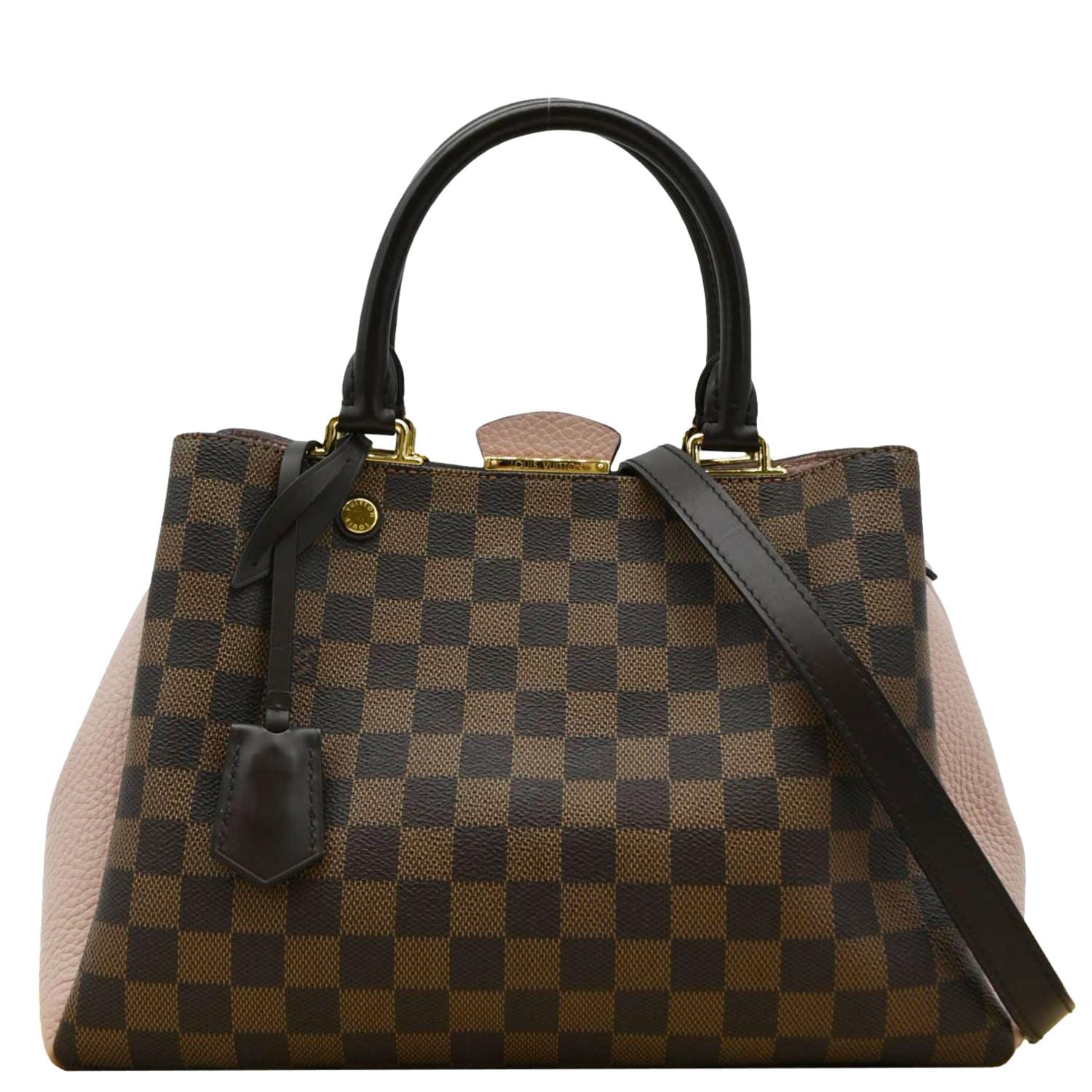 LOUIS VUITTON Brittany Damier Ebene Shoulder Bag Rose Ballerine