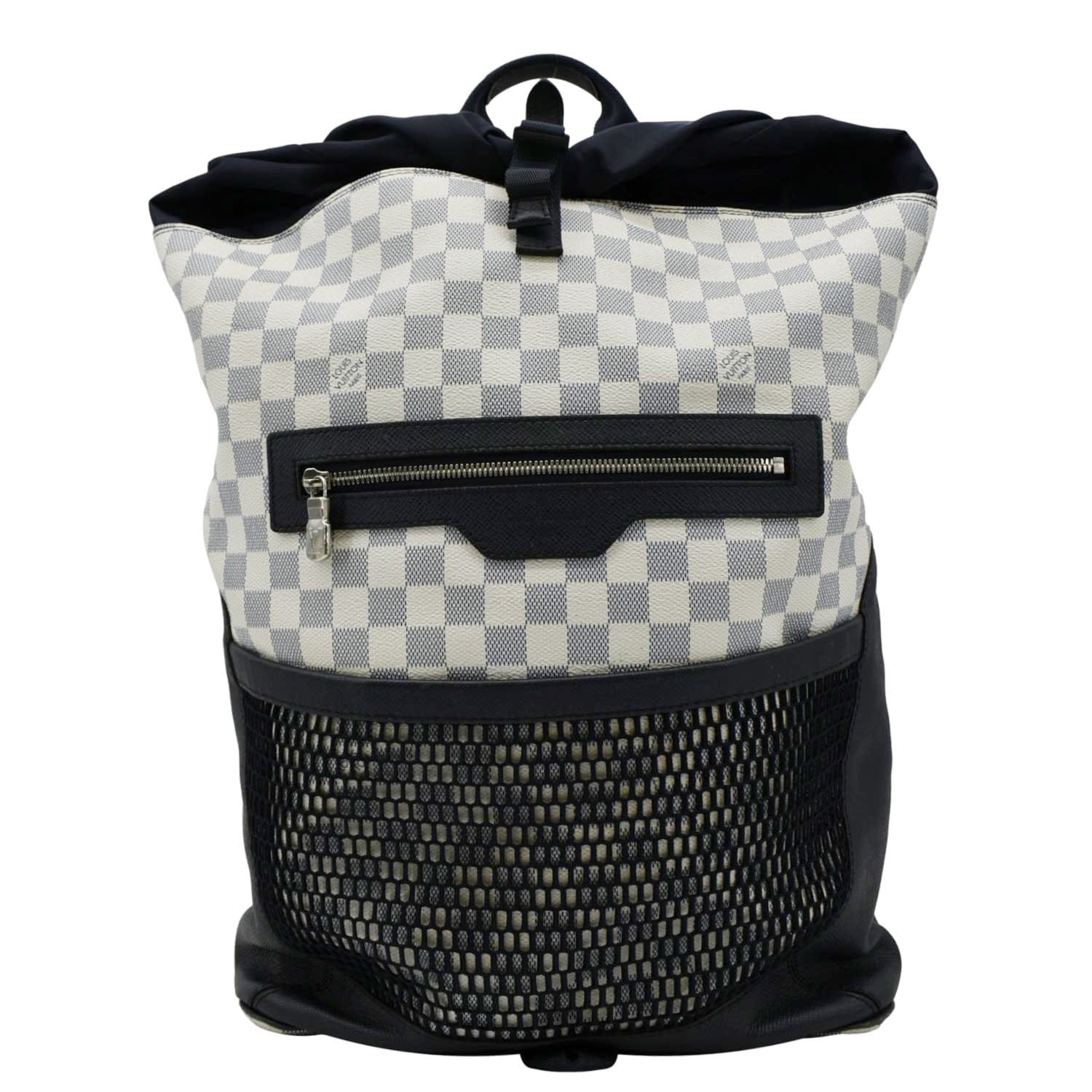 LOUIS VUITTON Matchpoint Damier Azur Backpack White