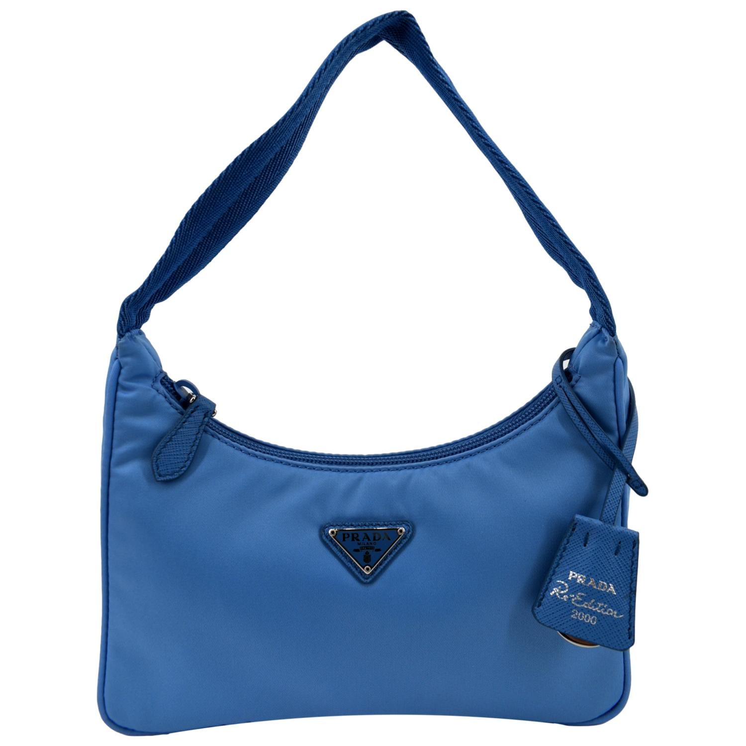 PRADA Re-Edition 2000 Nylon Hobo Bag Blue