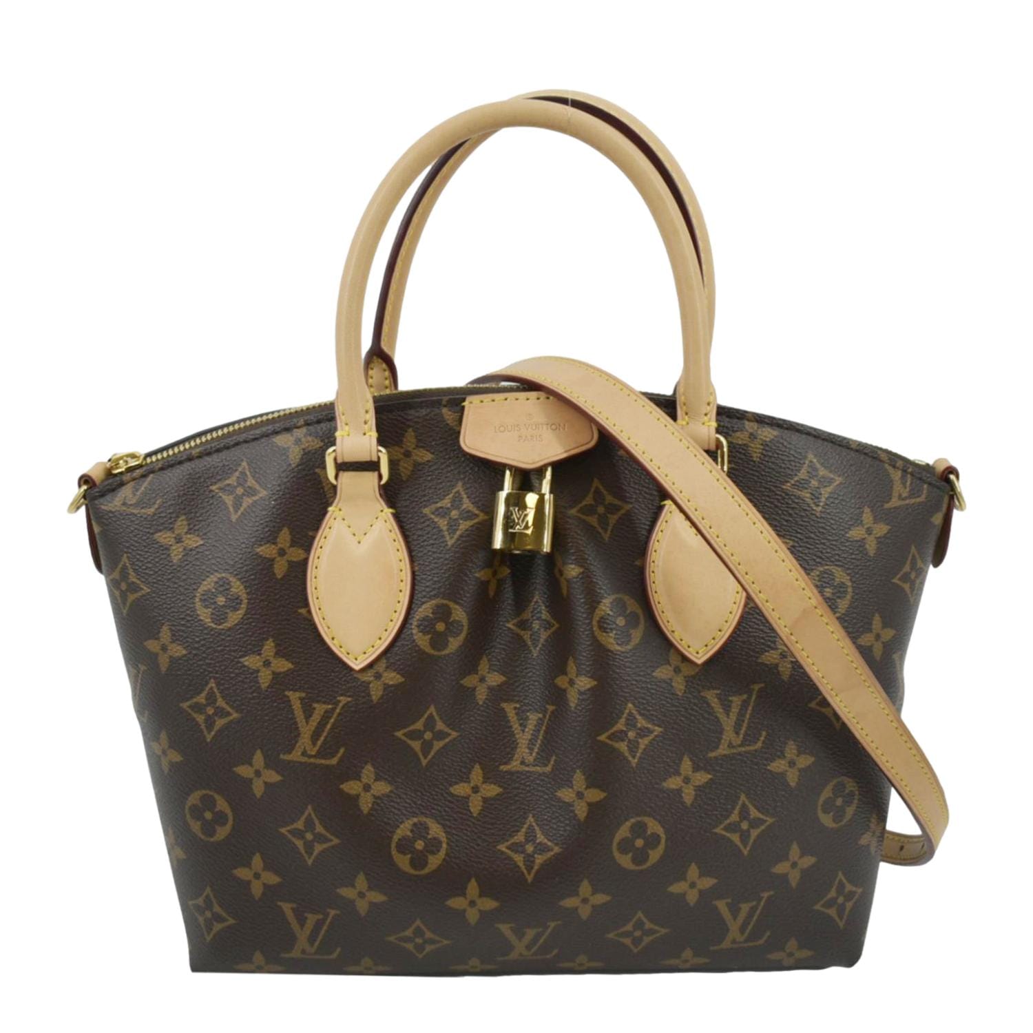 LOUIS VUITTON Boetie PM NM Monogram Canvas Satchel Shoulder Bag Brown