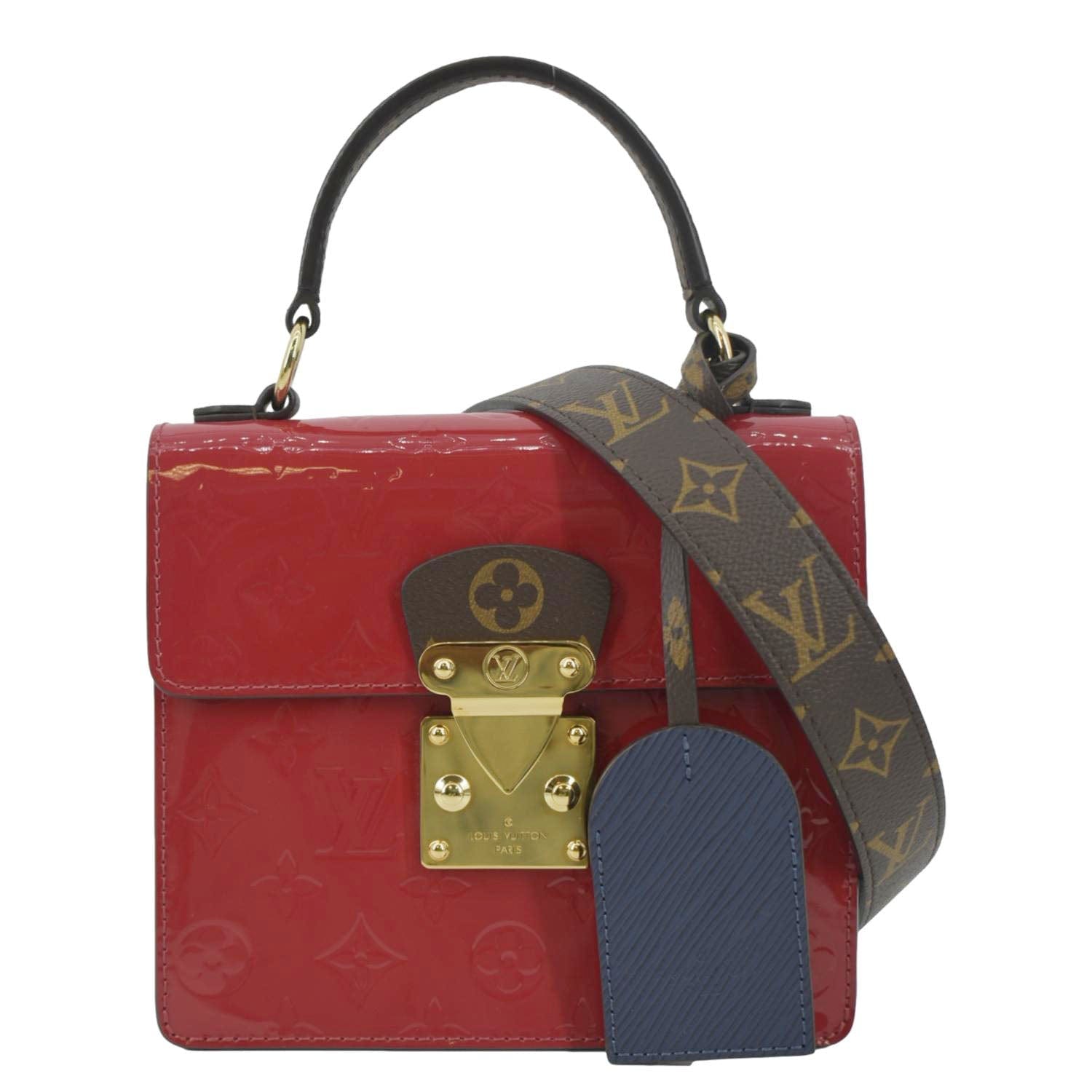 LOUIS VUITTON Spring Street Monogram Vernis Crossbody Bag Red