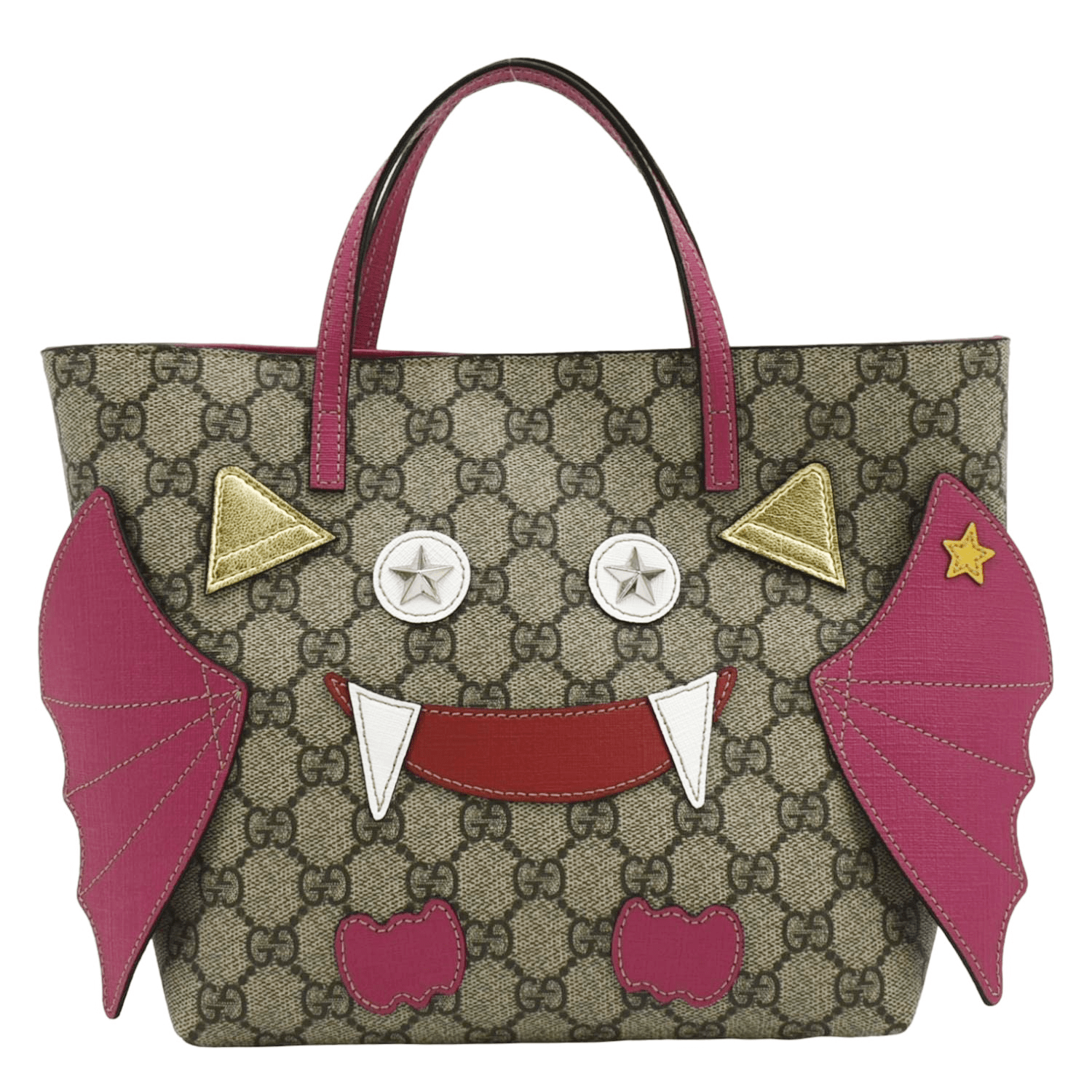 GUCCI Kids Bat  Canvas Tote Bag Pink 525522