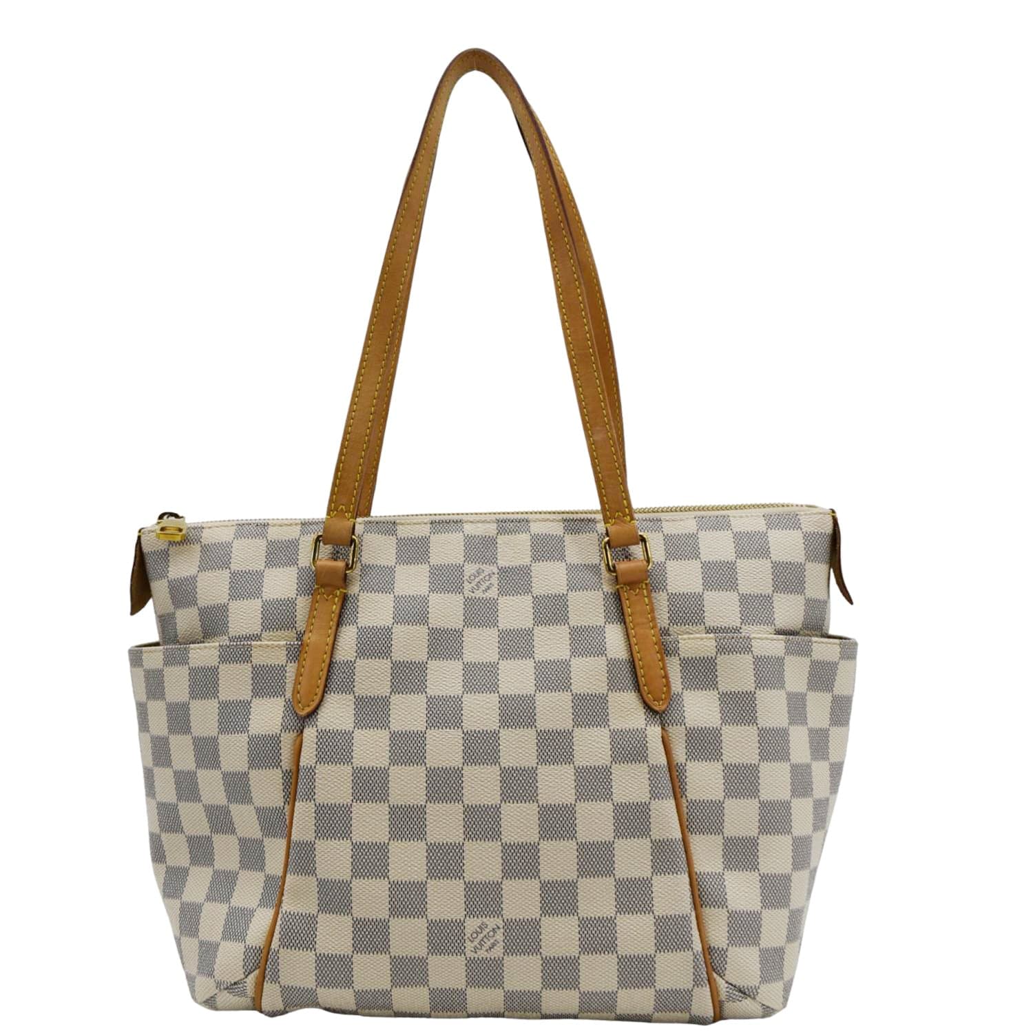 LOUIS VUITTON Totally PM Damier Azur Shoulder Bag White