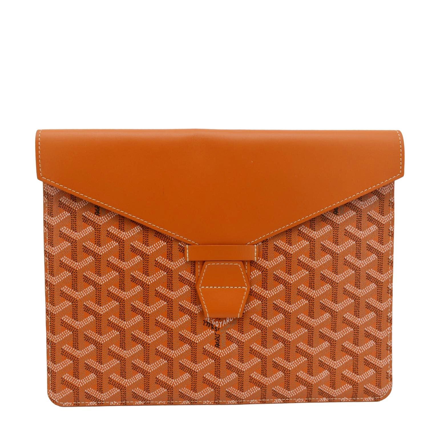 GOYARD Camondo MM Canvas Horizontal Clutch Orange