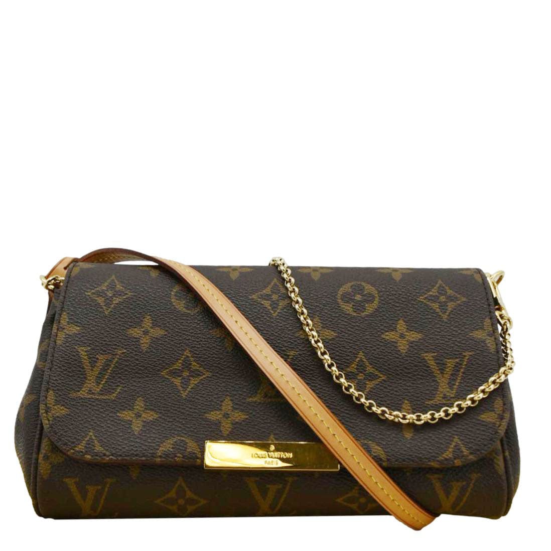 LOUIS VUITTON Favorite PM Monogram Canvas Shoulder Bag Brown