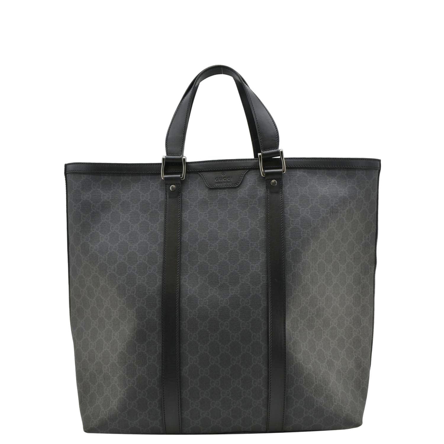 GUCCI GG Supreme Medium Tote Bag Black 322063