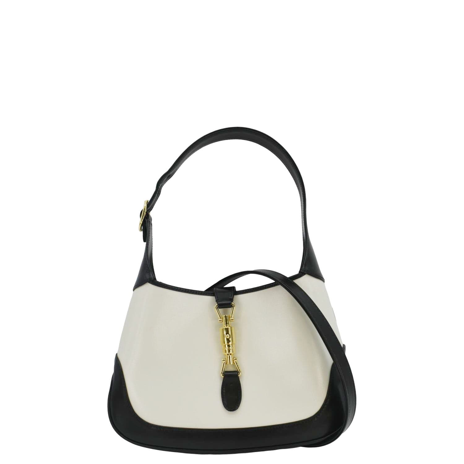 GUCCI Jackie 1961 Small Leather Shoulder Bag White 636706