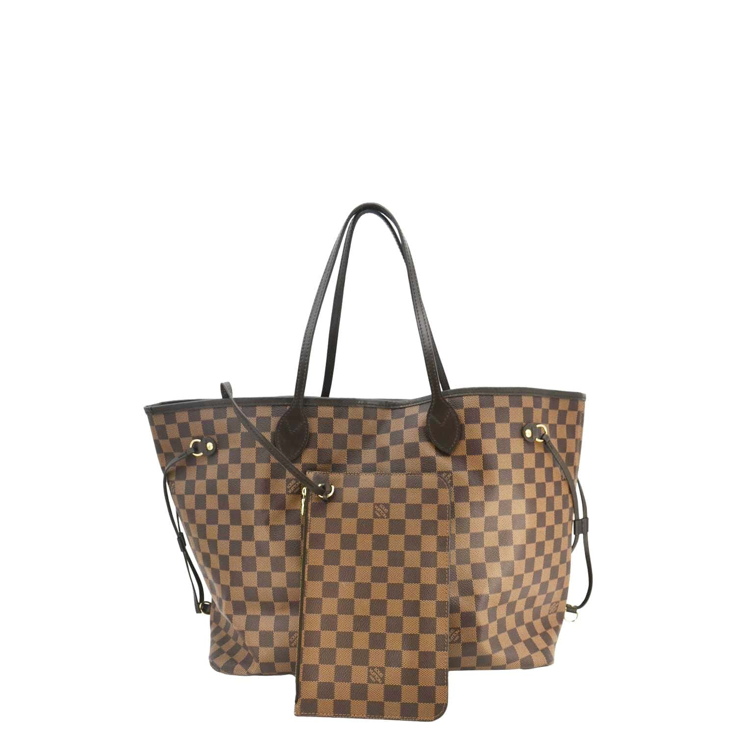 LOUIS VUITTON Neverfull GM Damier Ebene Tote Bag Brown