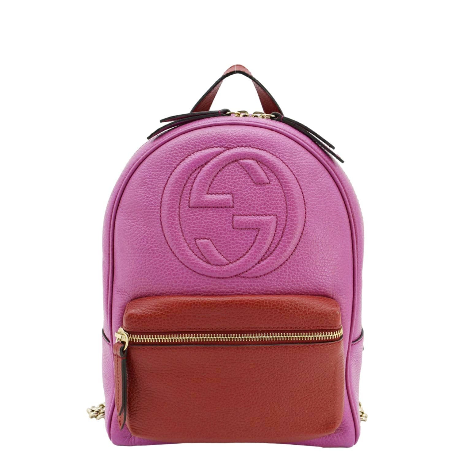 GUCCI Soho Leather Backpack Pink 431570