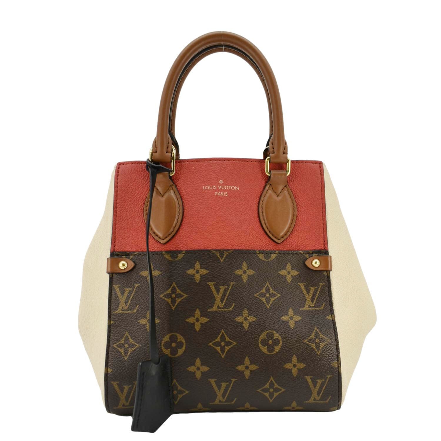 LOUIS VUITTON Fold MM Monogram Canvas Tote  Bag Red