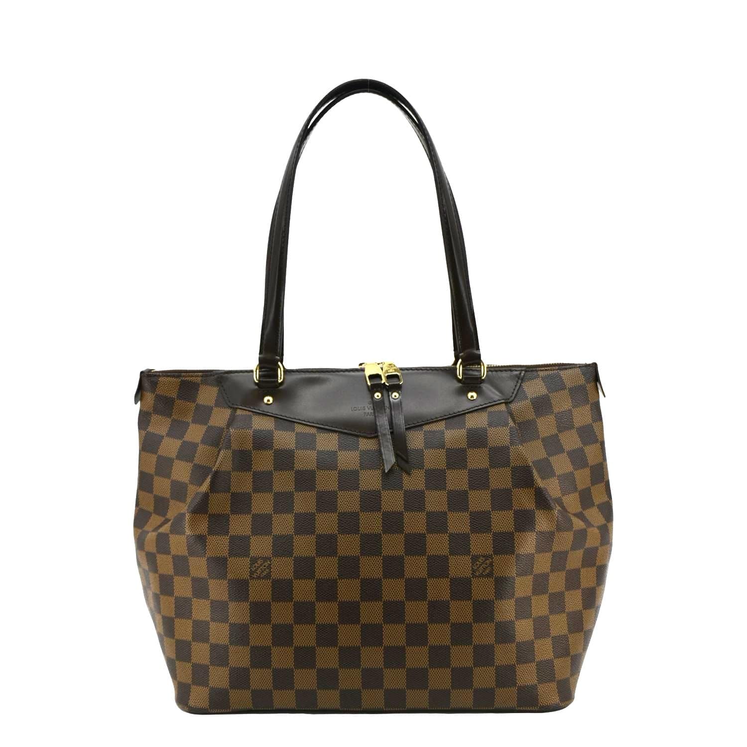 LOUIS VUITTON Westminster GM Damier Ebene Tote Shoulder Bag Brown