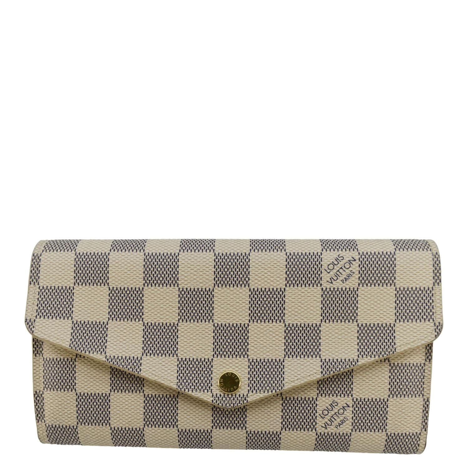 LOUIS VUITTON Sarah Damier Azur Wallet White