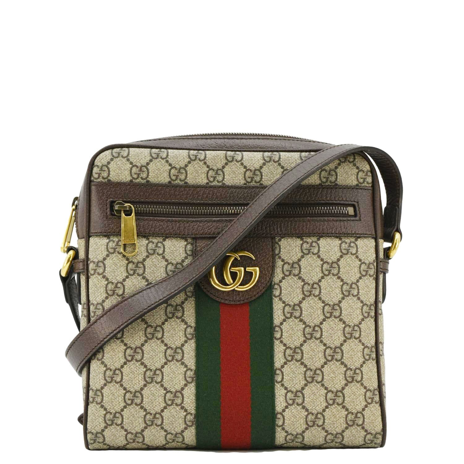 GUCCI Ophidia Small GG Canvas Messenger Bag Beige 547926