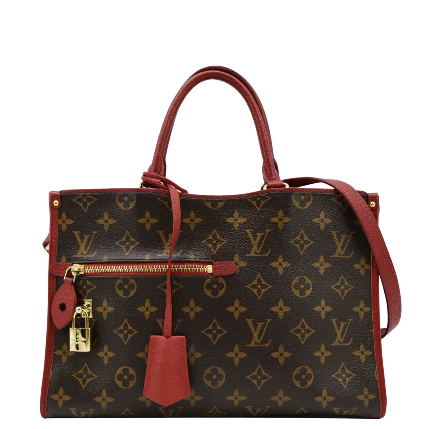 LOUIS VUITTON Popincourt Monogram Canvas Tote Bag Red