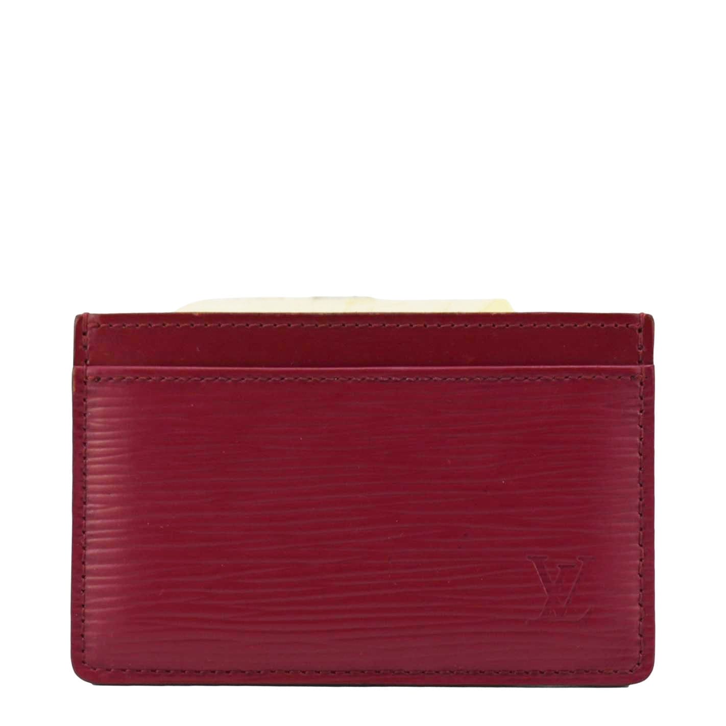 LOUIS VUITTON Epi Leather Card Holder Fuchsia