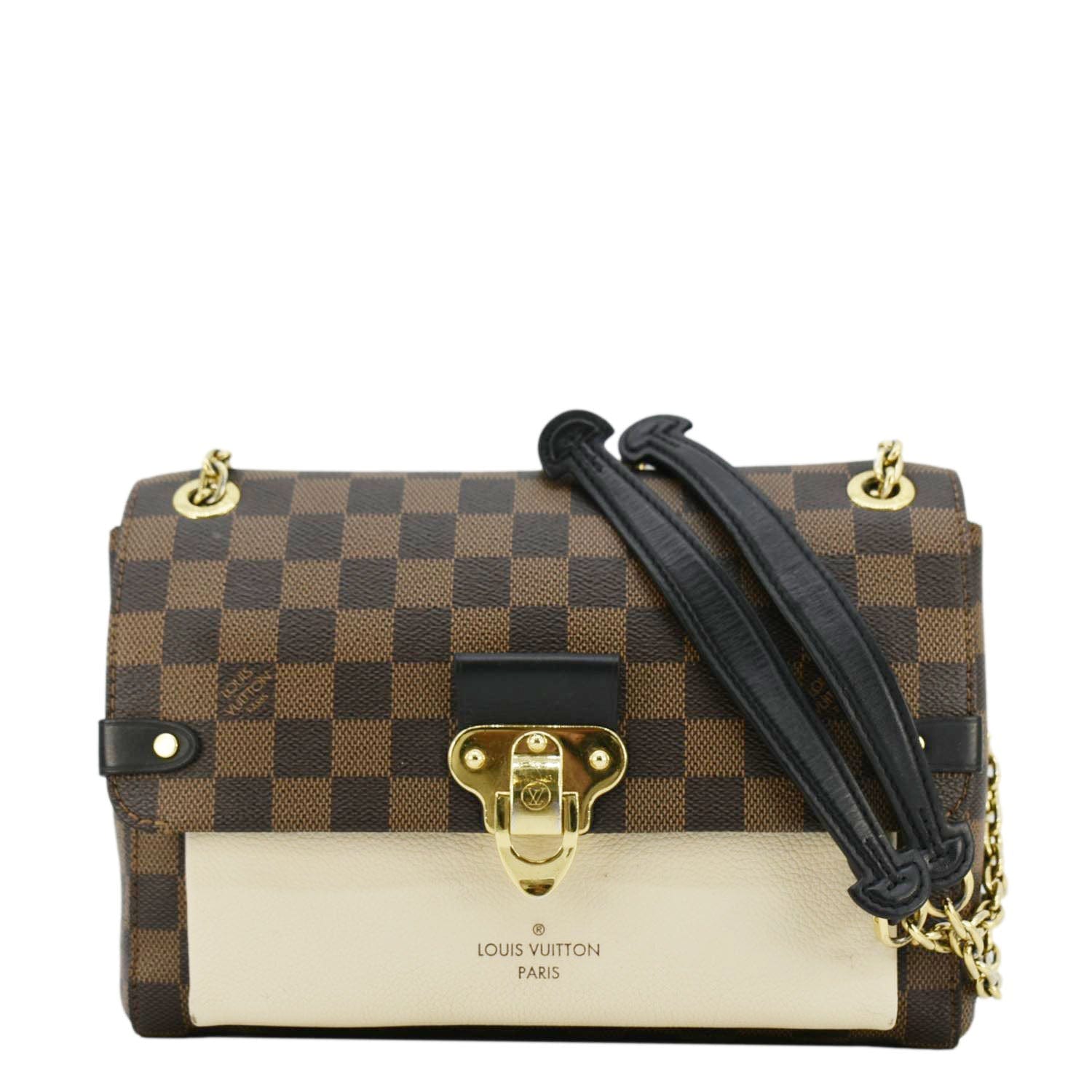 LOUIS VUITTON Vavin PM Damier Ebene Crossbody Bag Cream