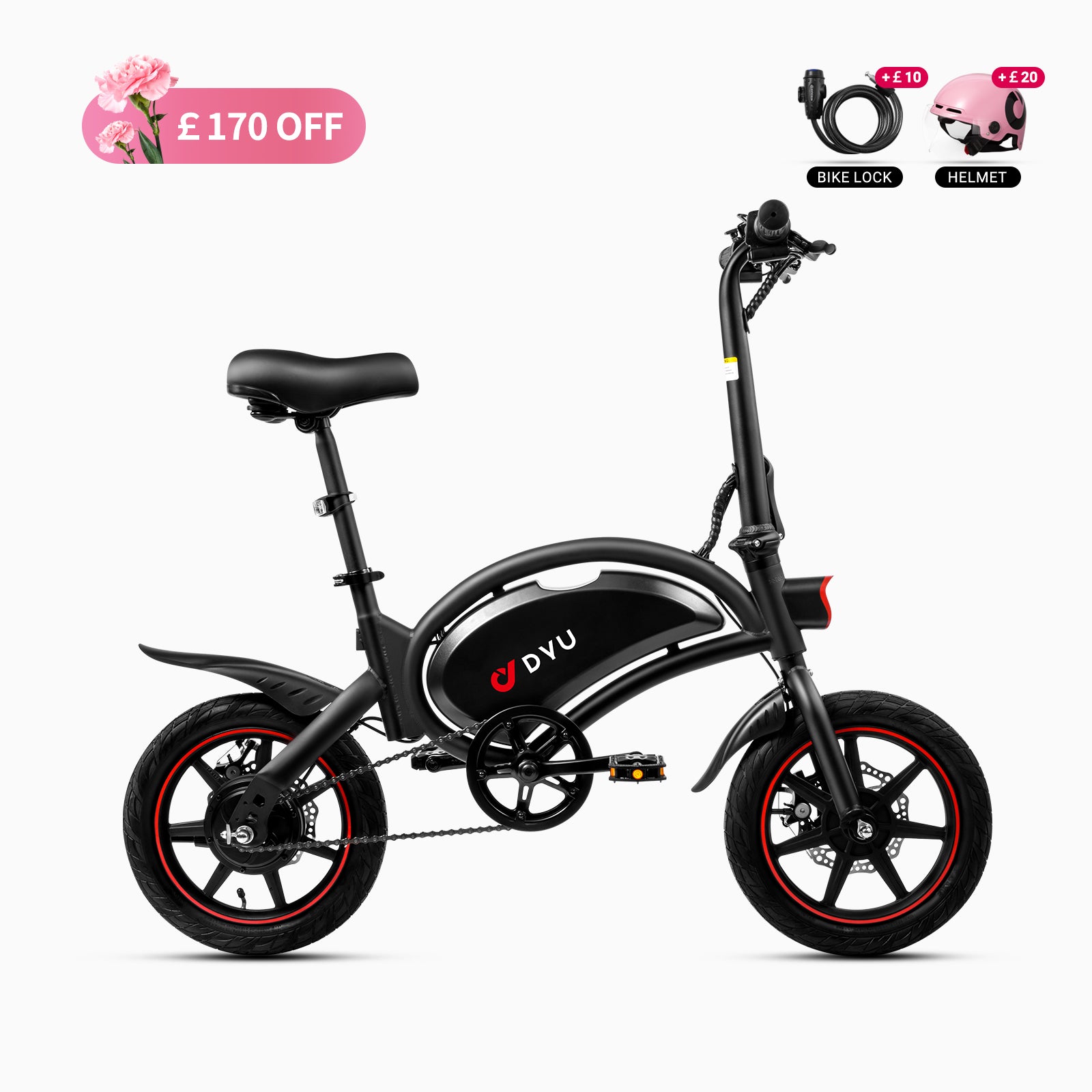 DYU D3F 14 Inch Mini Folding Electric Bike