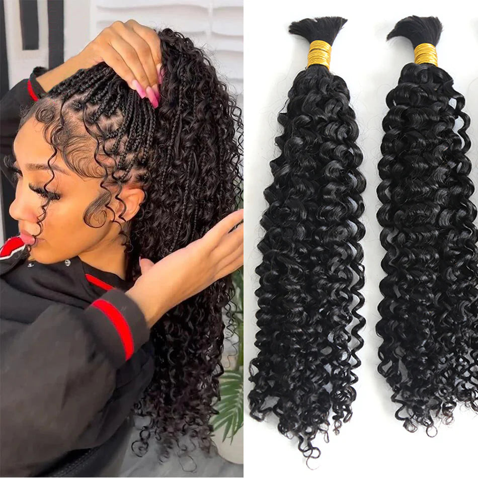 Bulk Human Hair For Braiding Deep Curly