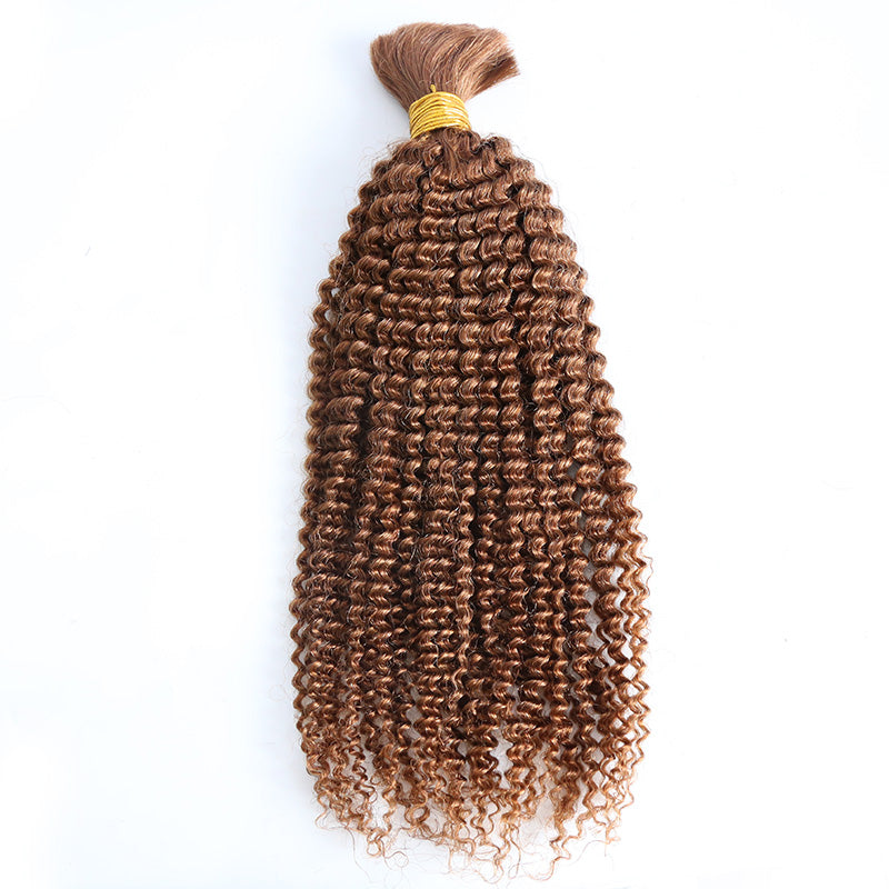 Bulk Human Hair For Braiding Afro Kinky Curly #27 & #30 Color