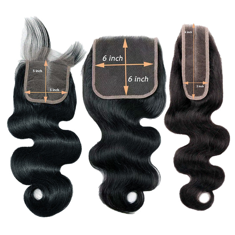 Wholesale- Body Wave 2x6 & 5x5 & 6x6 HD Lace Closure