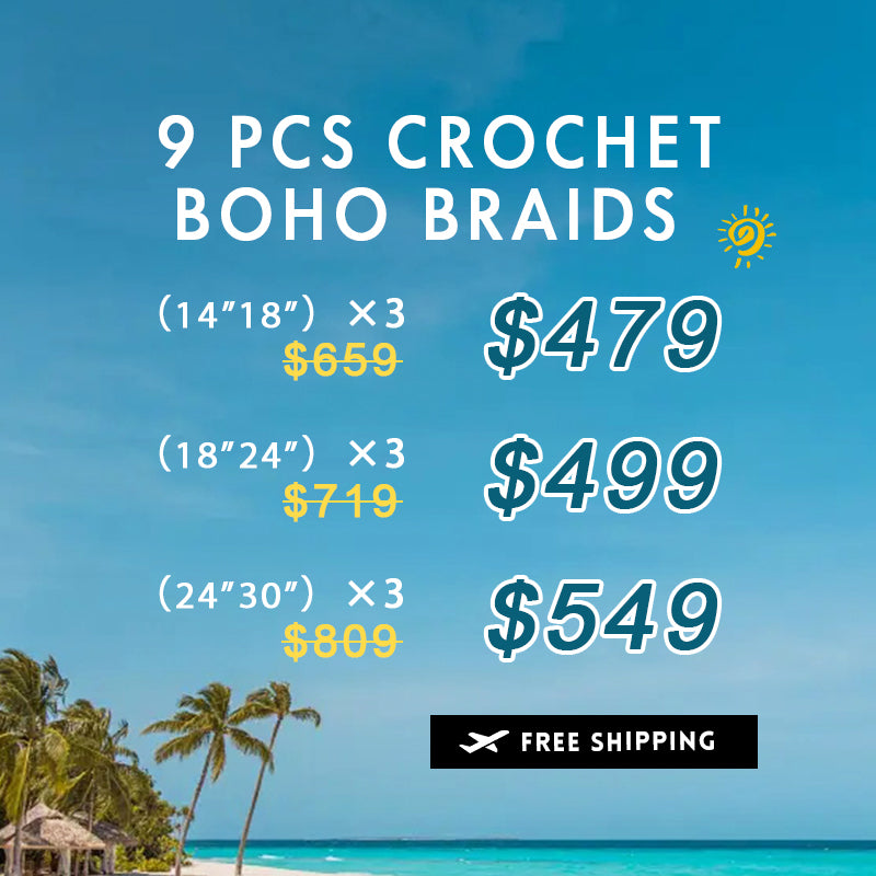 Bundle Deals / Crochet Boho Braids 6 Pieces For Sale