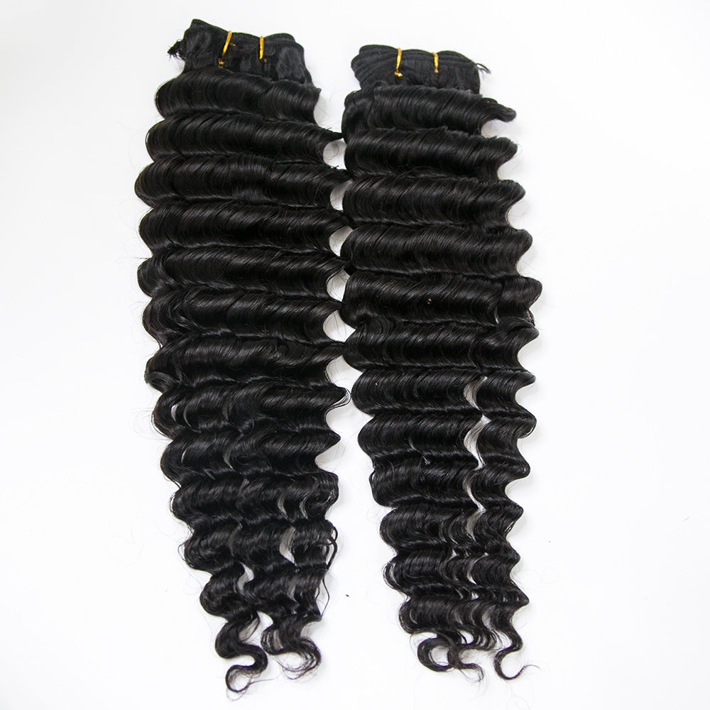 Weft Bundles Deep Wave Human Hair