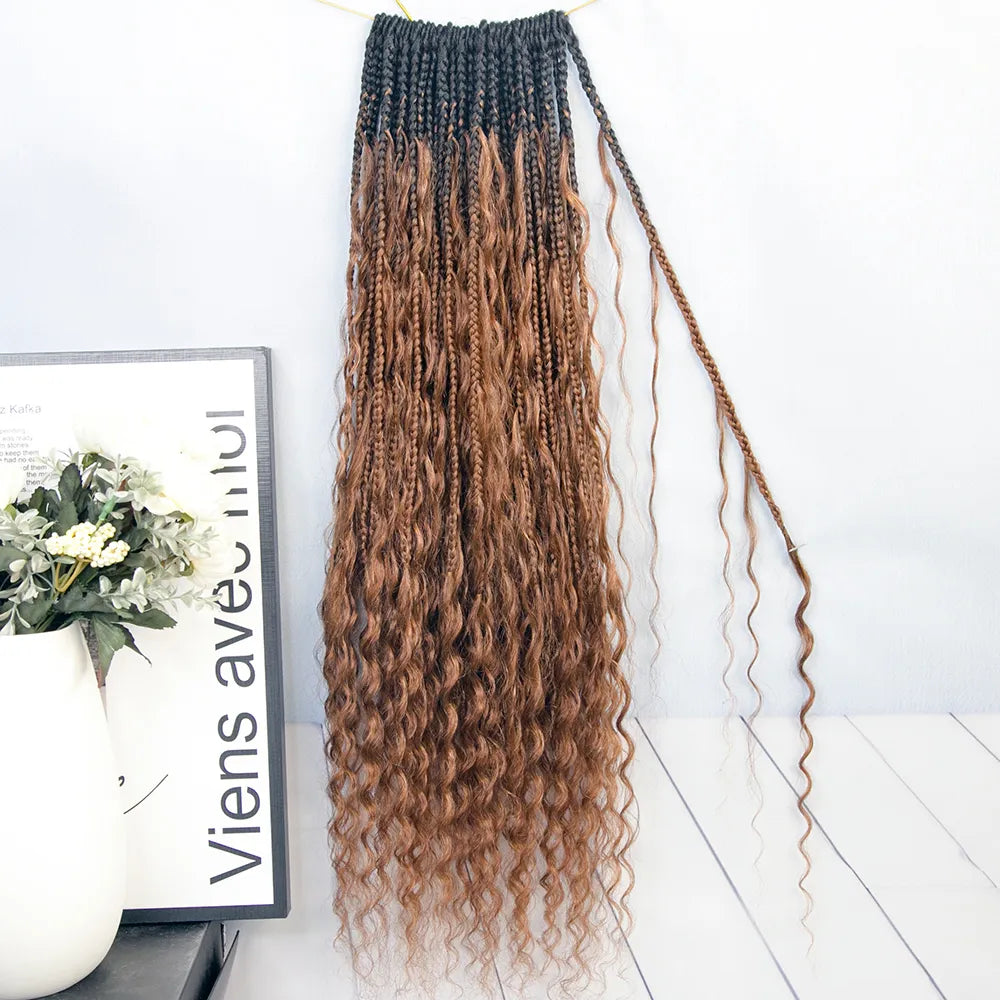 Wholesale-18"-24" #30 & #27 & Mixed Color Crochet Boho Braids