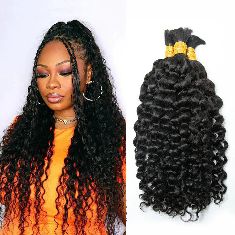 Bulk Human Hair For Braiding Water Wave